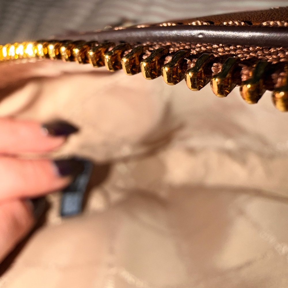 Michael Kors Tan and Brown Logo Crossbody Bag - Picture 11 of 11